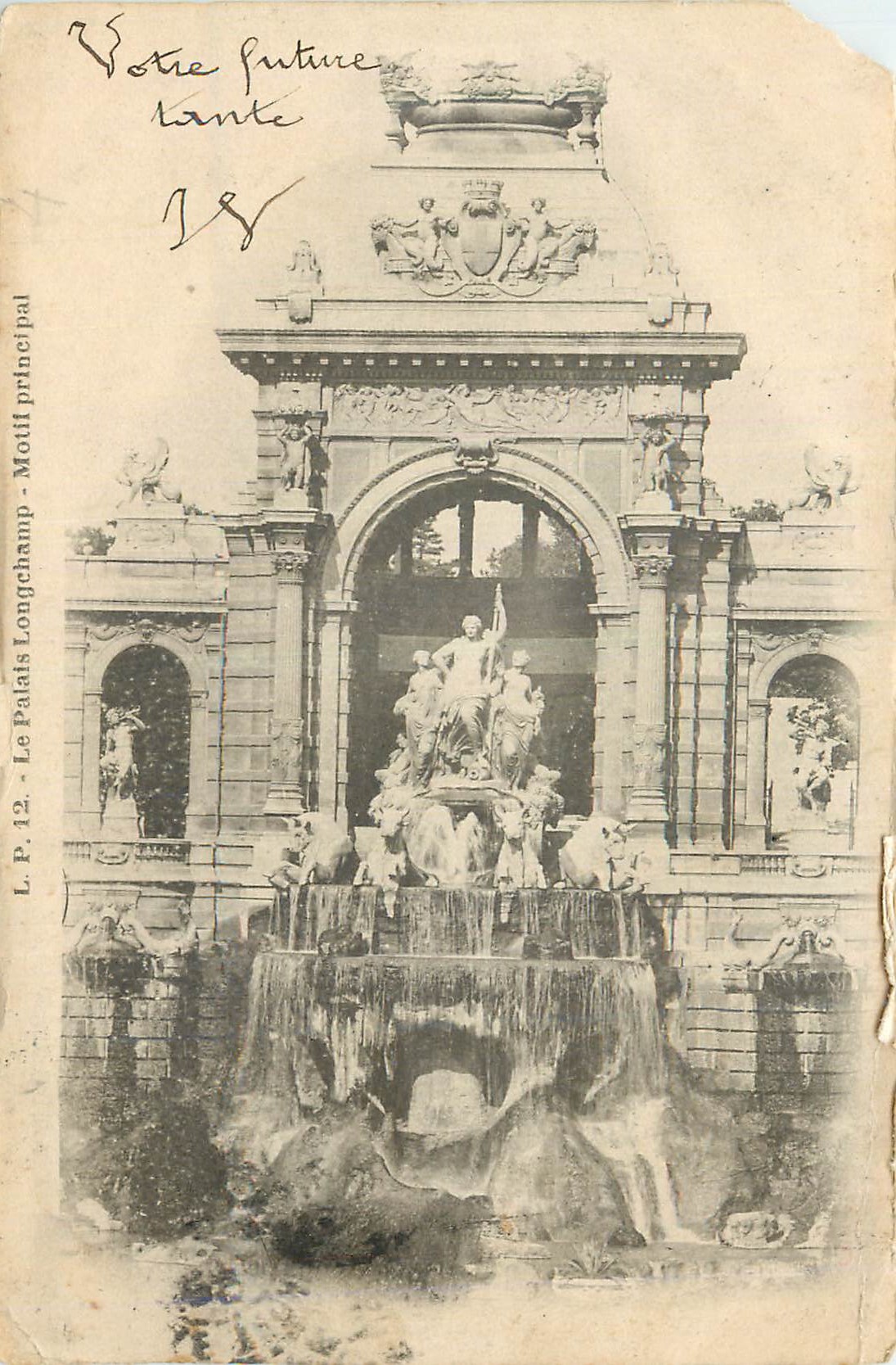 CPA Marseille Le Palais Longchamp Motif principal