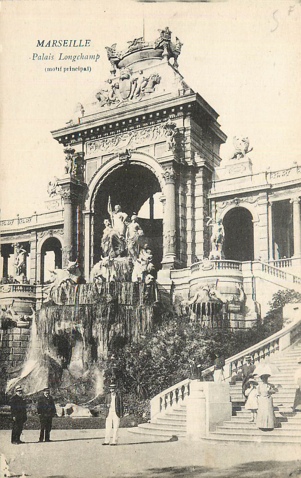 CPA Marseille Le Palais Longchamp (Motif principal)