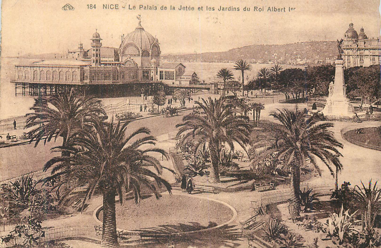 CPA Nice Le Palais de la Jetee et les Jardins du Roi Albert 1er