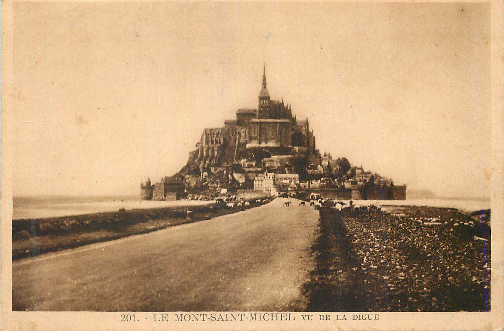 CPA Le Mont Saint Michel vu de la Digue