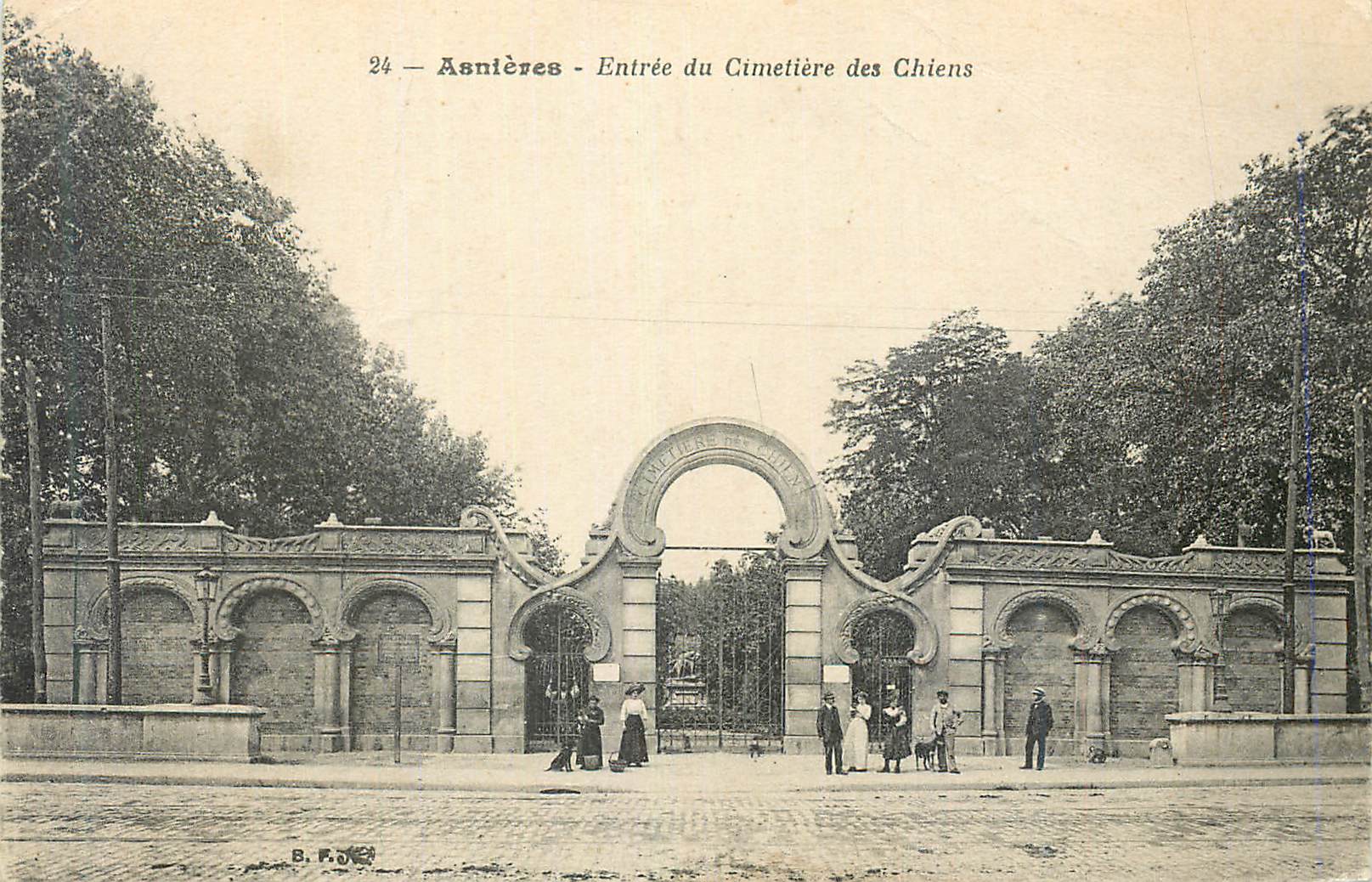 CPA Asnieres Entree du Cimetiere des Chiens