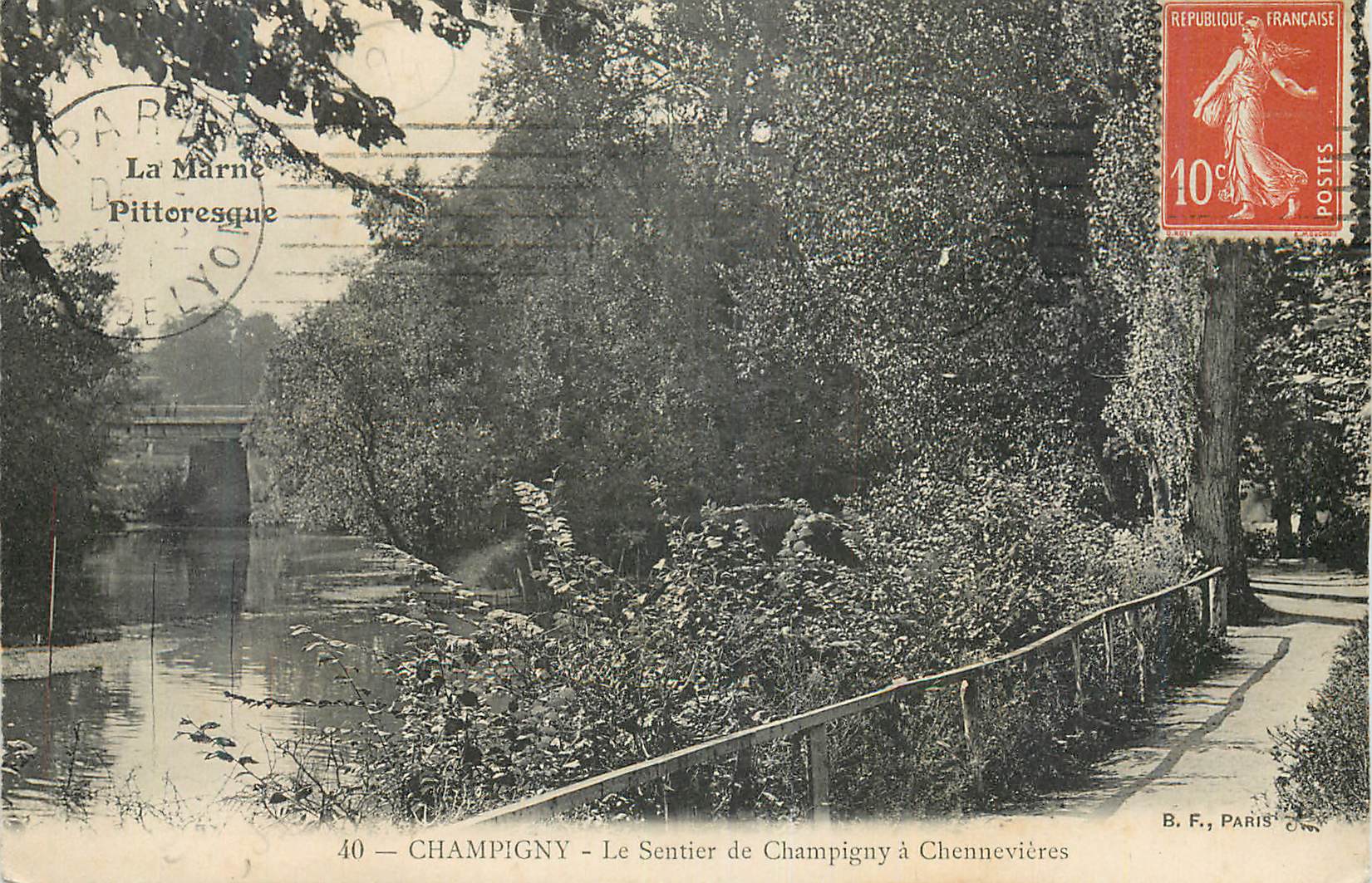 CPA Champigny Le Sentier de Champigny a Chennevieres