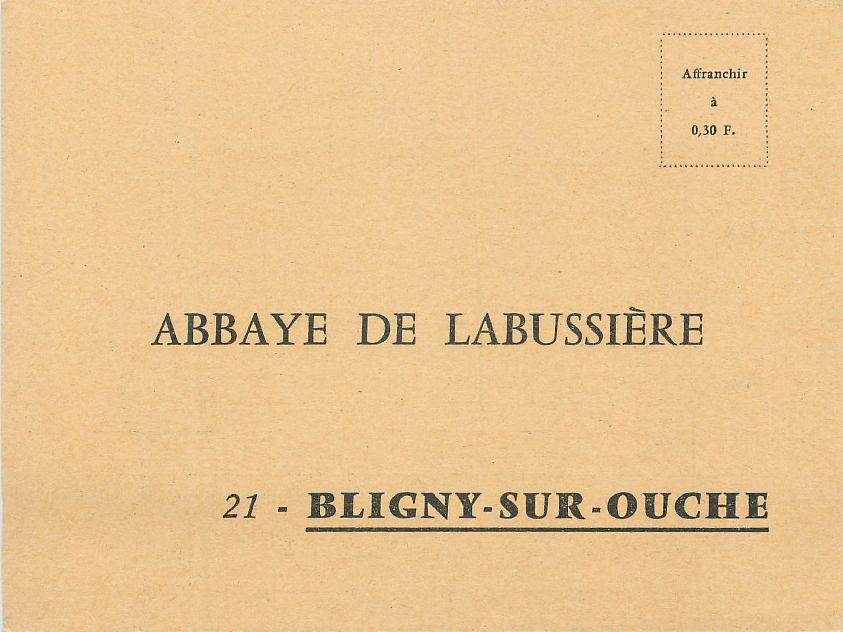 Abbaye de Labussière — Bligny-sur-Ouche — éditeur inconnu, n° 21