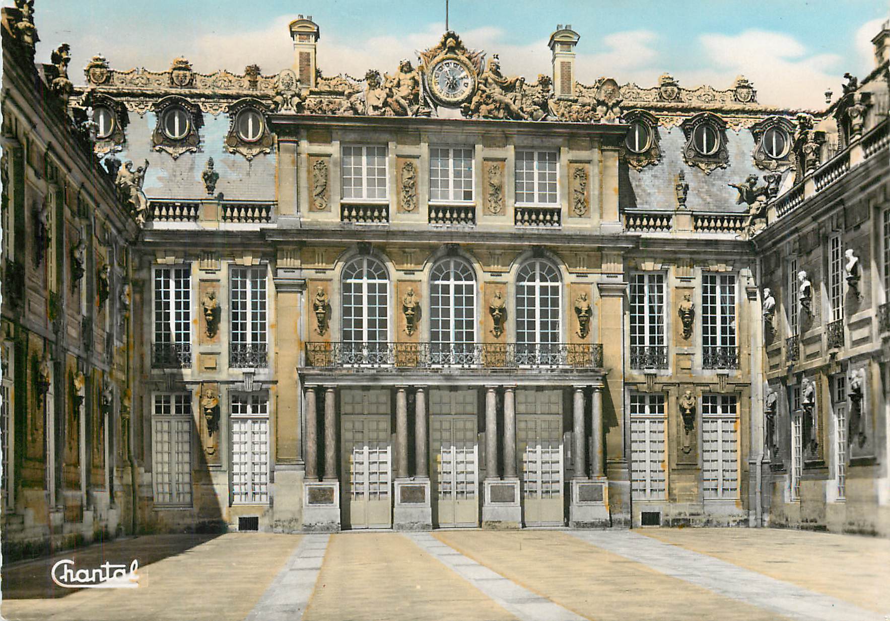 CPM Versailles Cour de Marbre et Chambre du Roi