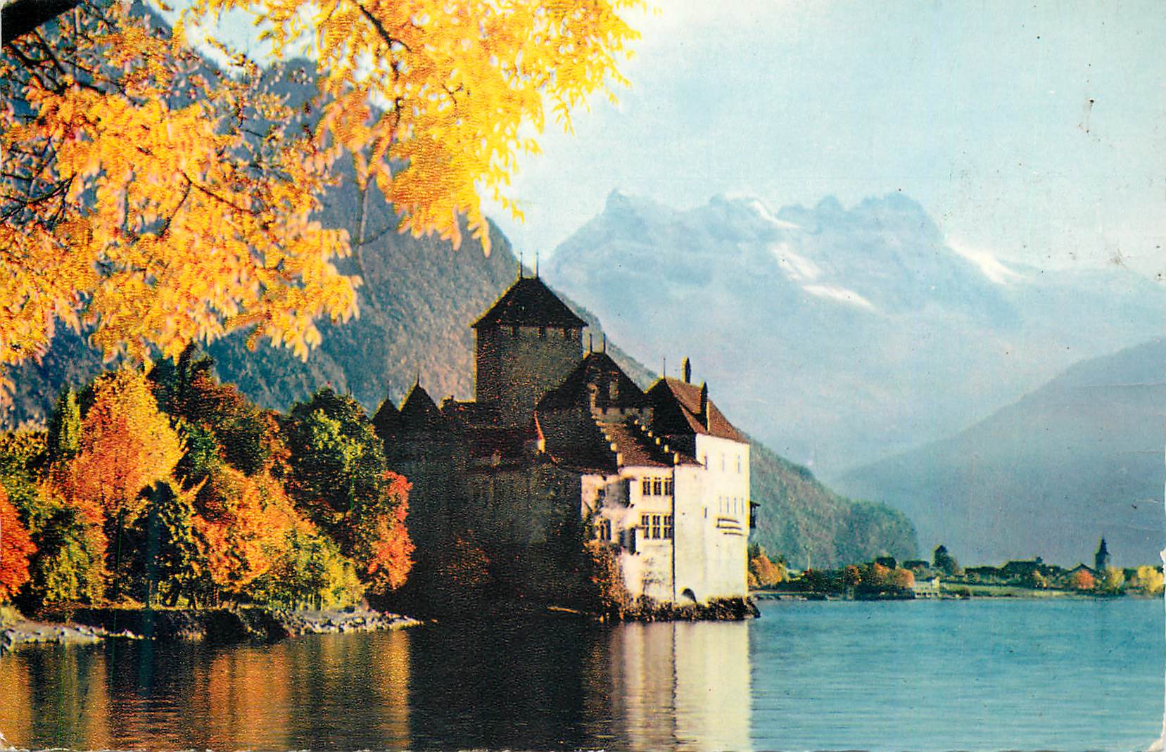 CPM Lac Leman Chateau de Chillon et les Denis