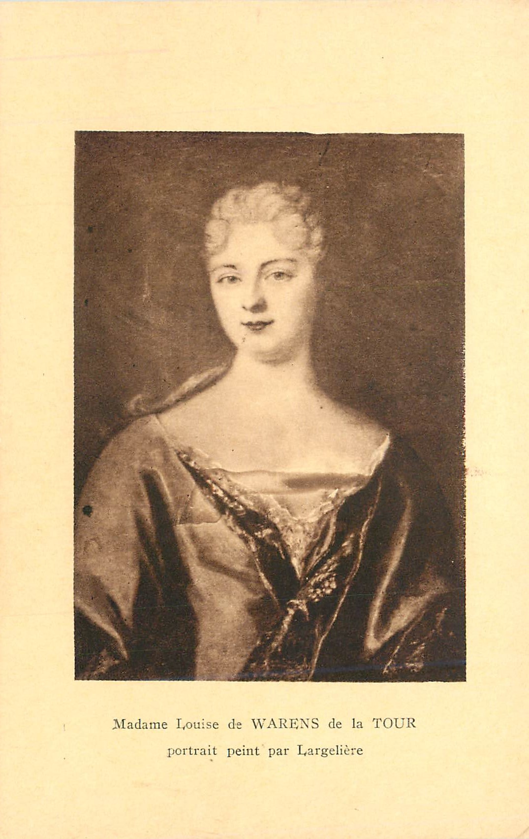 CPA Madame Louise de Warens de la Tour portrait peint par Largeliere