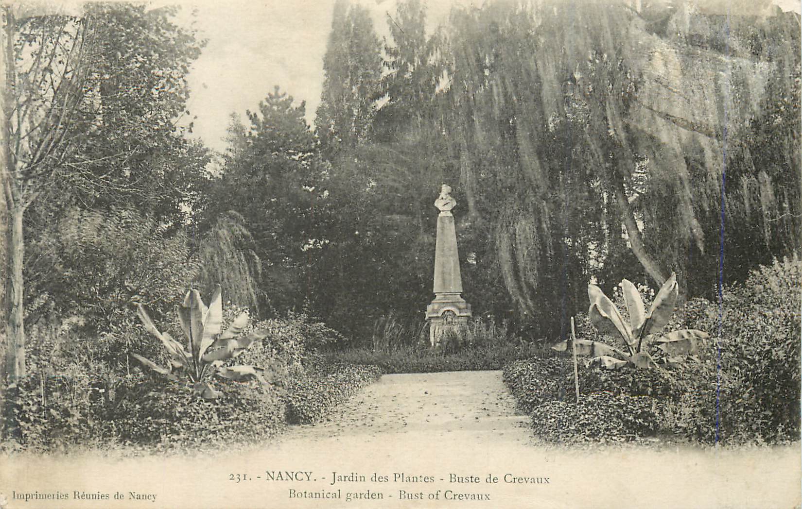 CPA Nancy Jardin des Plantes Buste de Grevaux Botanical garden