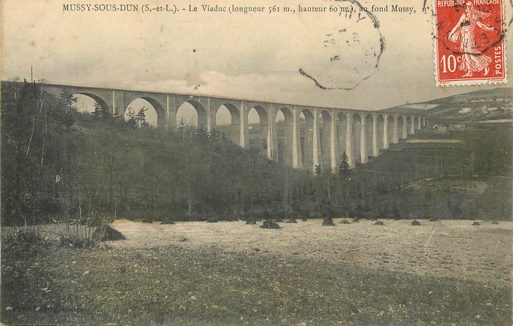CPA Mussy Sous Dun (S et L) Le Viaduc