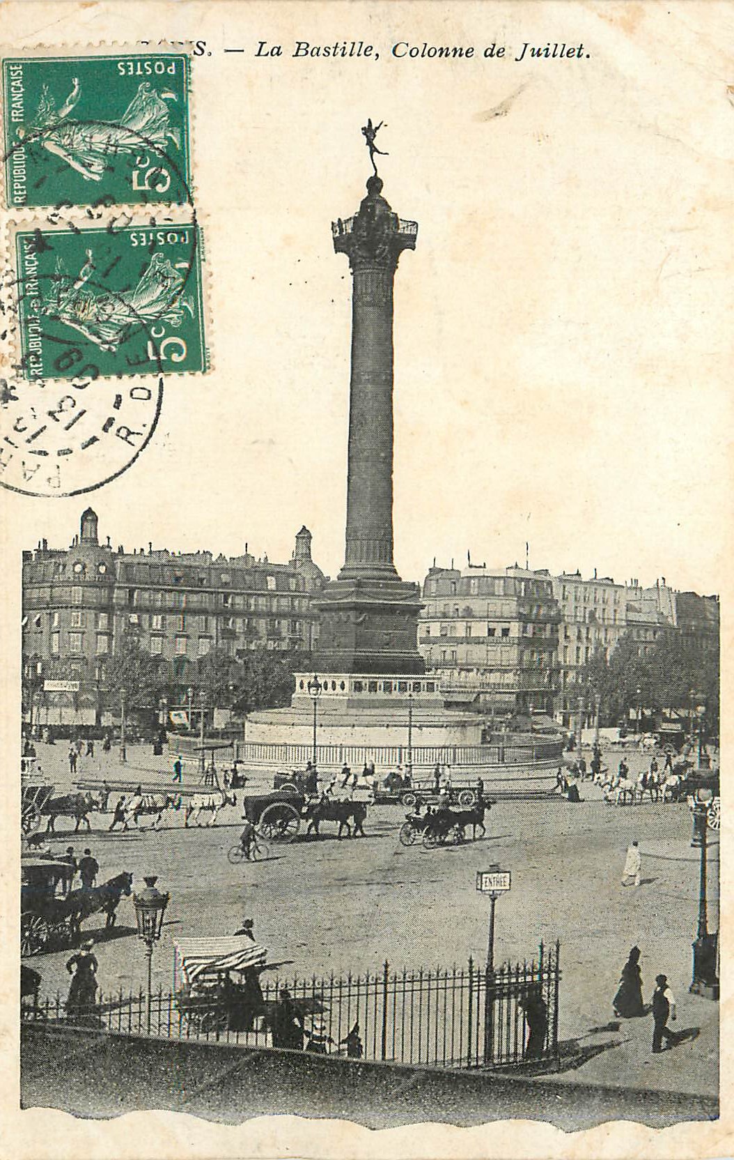 CPA La Bastille Colonne de Juillet