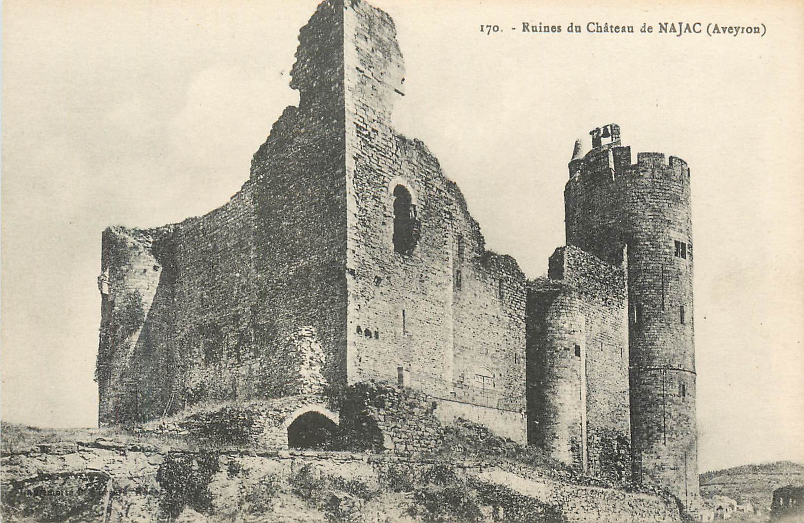 CPA Ruines du Chateau de Najac (Aveyron)