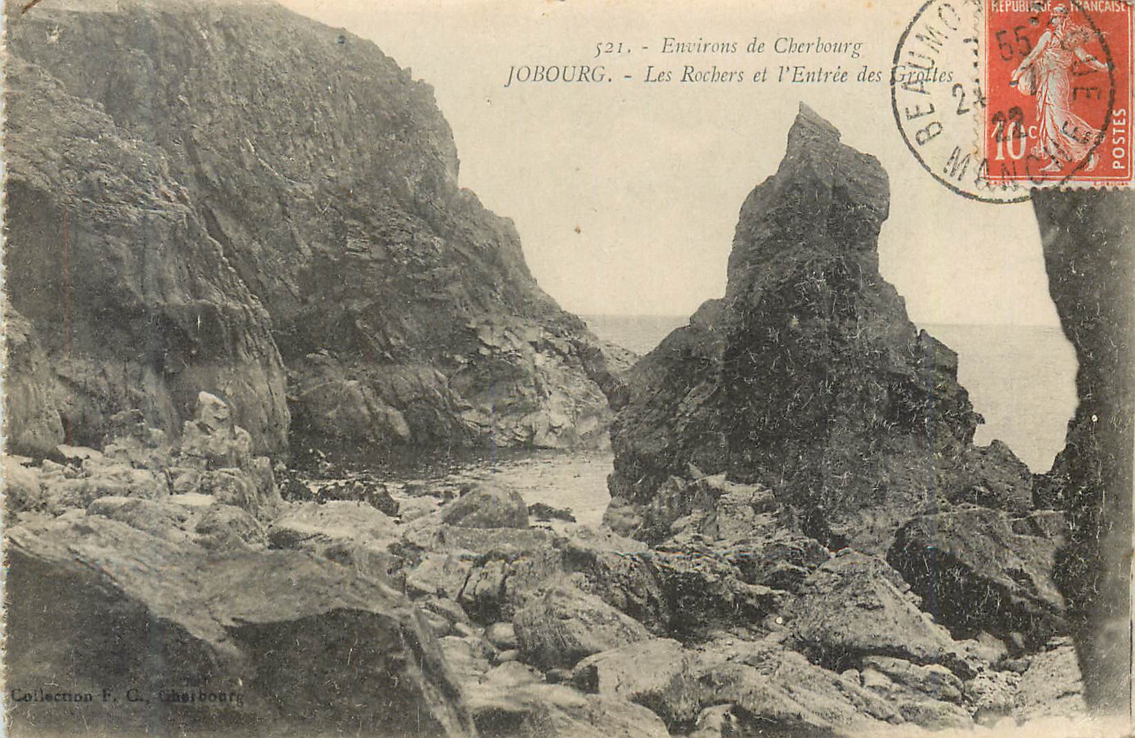 CPA Jobourg Les Rochers et L'Entree des Grottes Environs de Cherbourg