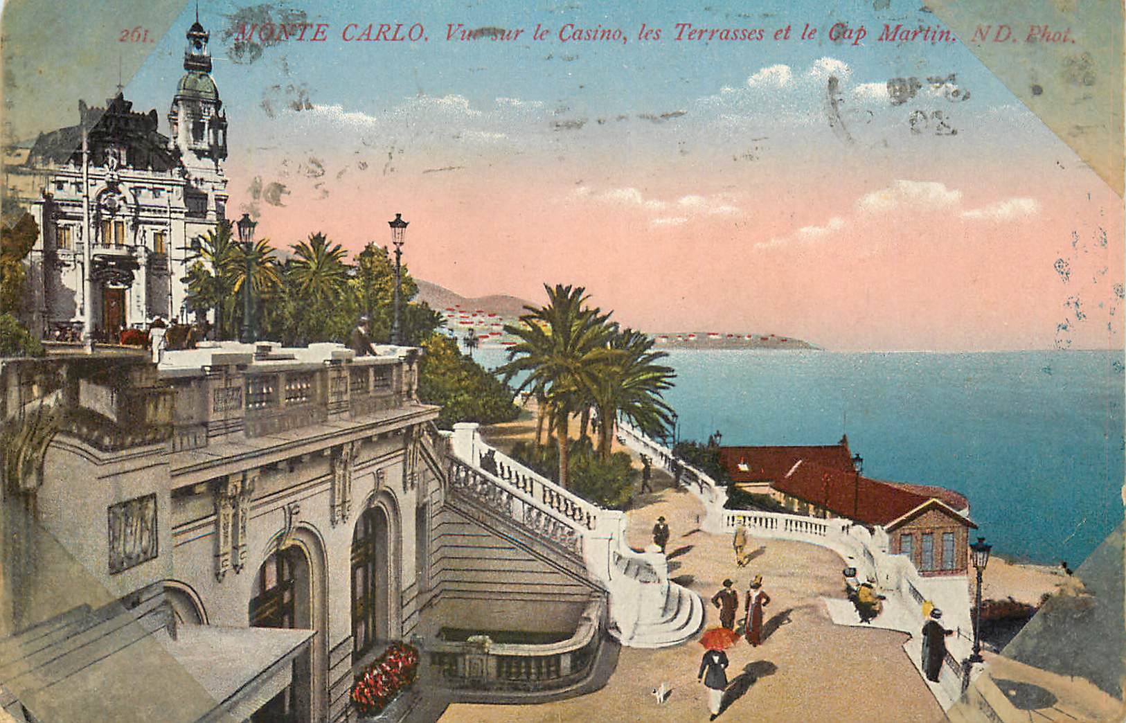 CPA Monte Carlo Vue sur le Casino les Terrasses et le Cap Martin