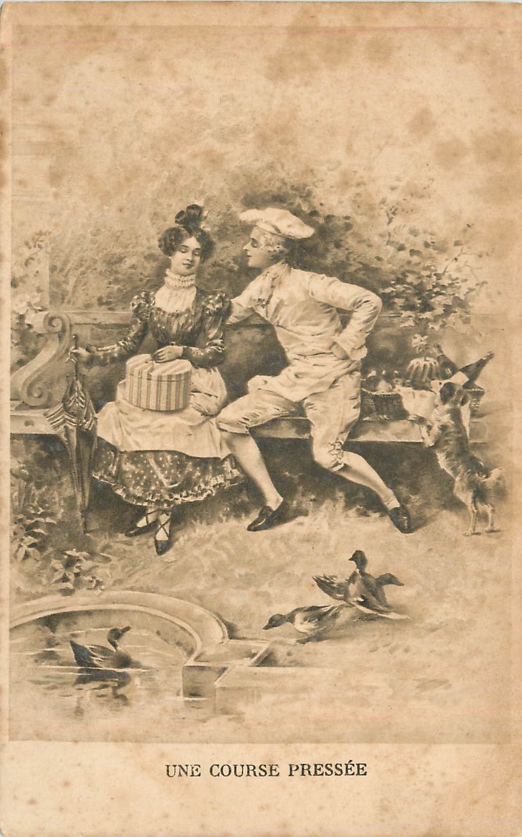 CPA Tableau Une Course Pressee