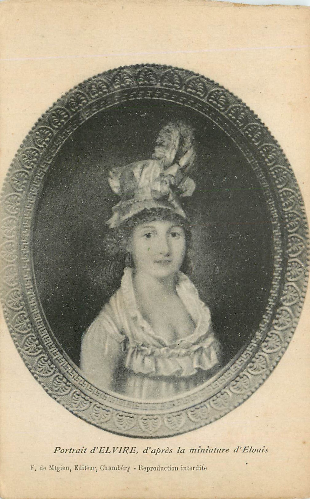 CPA Portrait d'Elvire d'apres la miniature d'Elouis