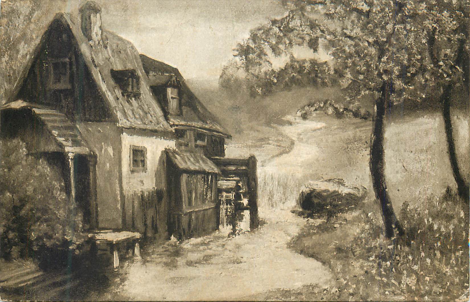 CPA Tableau Moulin a eau