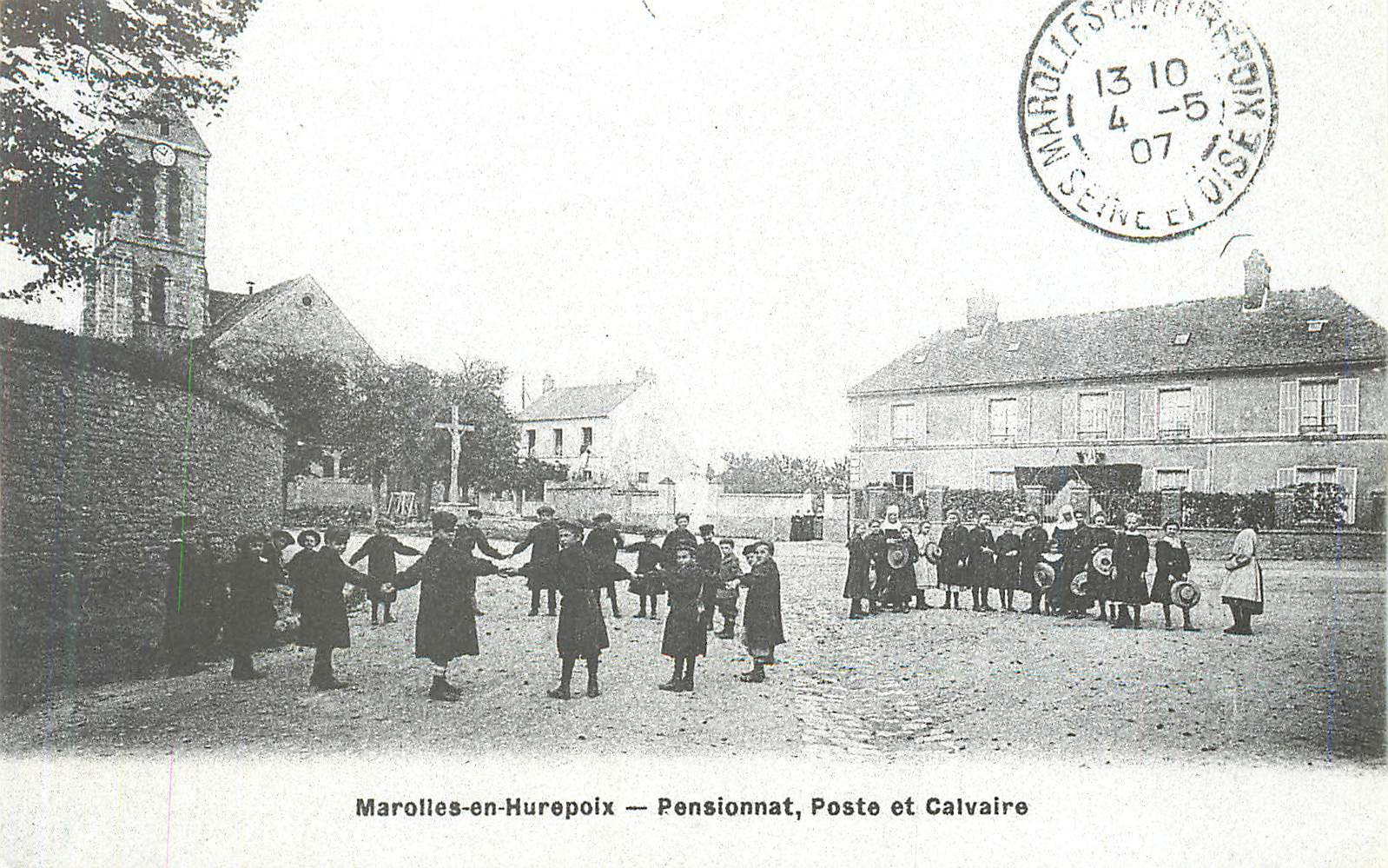 REPRO Marolles en Hurepoix Pensionnant Poste et Calvaire Enfants