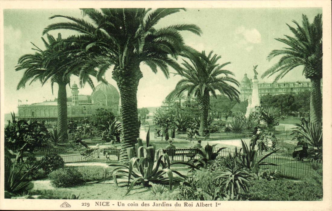 Nice CPA Un coin des jardins du Roi Albert 1er