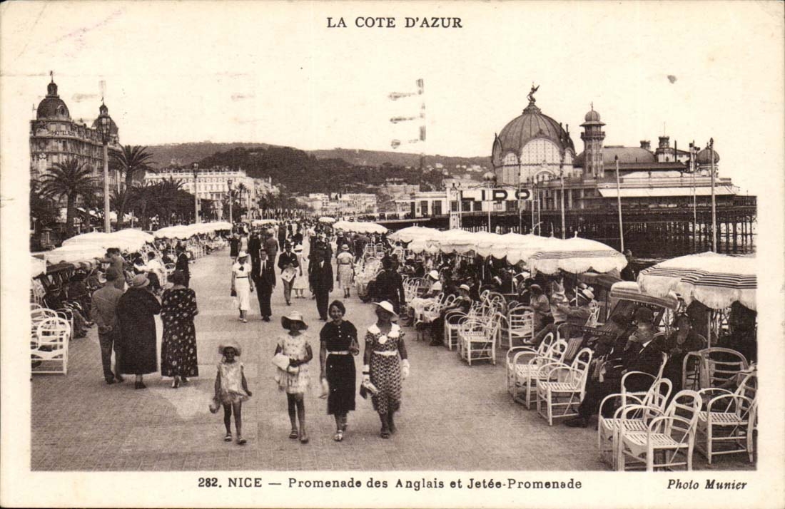 Nice CPA Promenade des anglais et jetee promenade