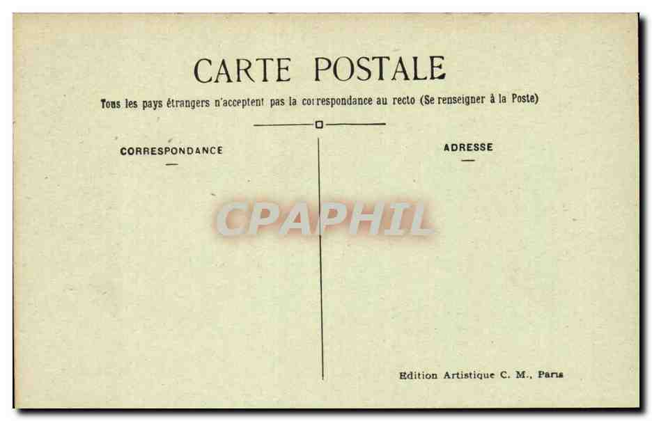 Paris CPA Le palais de justice — Rückseite