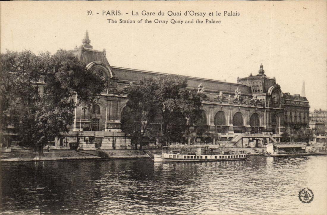 Paris CPA La gare du Quai d'Orsay et le palais