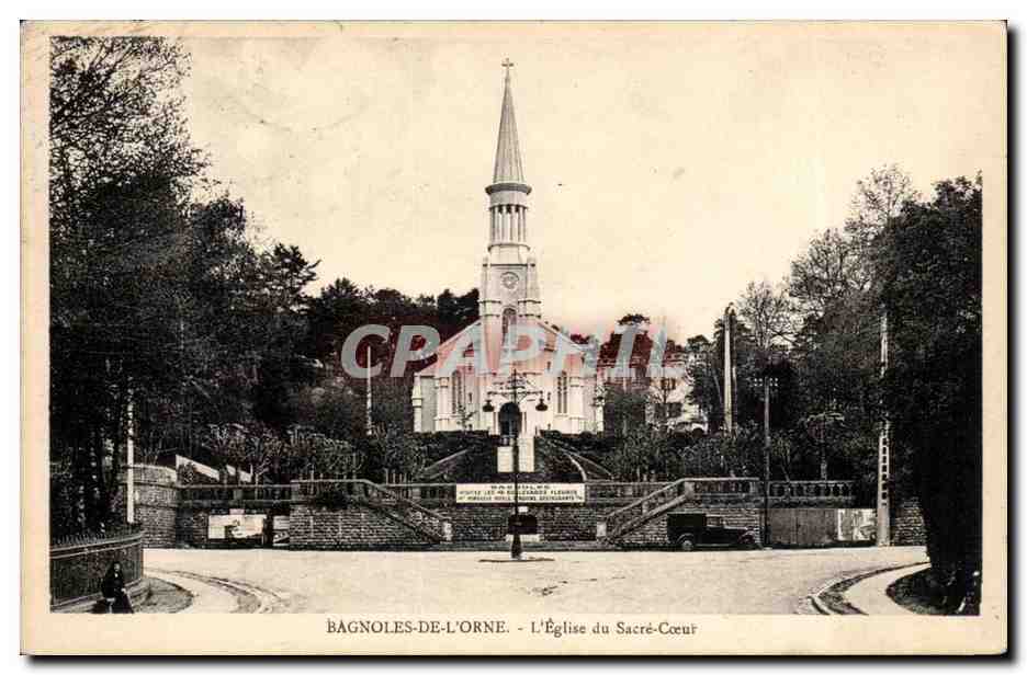 Bagnoles de l'orne CPA L'eglise du SAcre Coeur