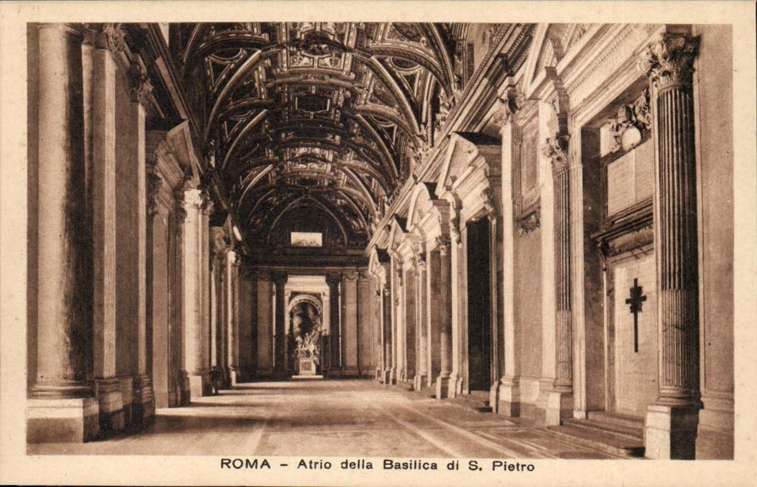 Italie Italia Roma CPA Atrio della basilica di S Pietro