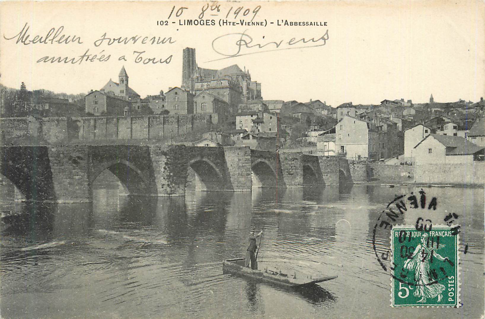 CPA Limoges (Hte Vienne) L'Abbessaille Bateau Barque