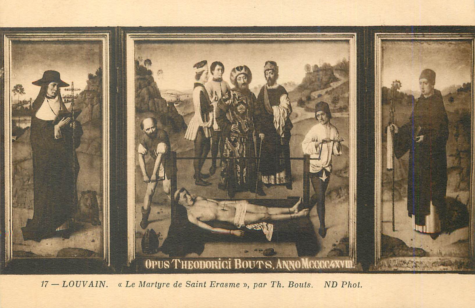 CPA Louvain Le Martyre de Saint Erasme par Th Bouls ND