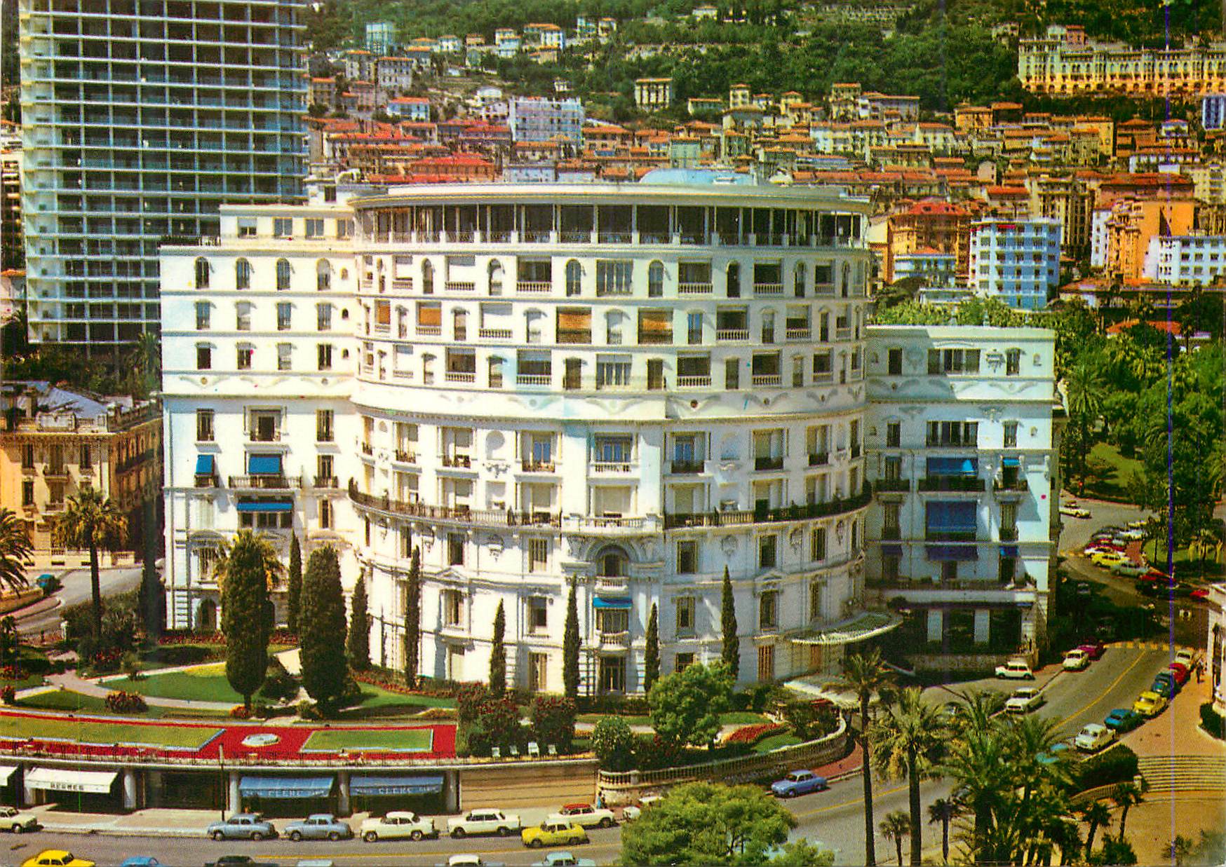 CPM Au Soleil de la Cote d'Azur Principaute de Monaco Aerien Monte Carlo Hotel de Paris