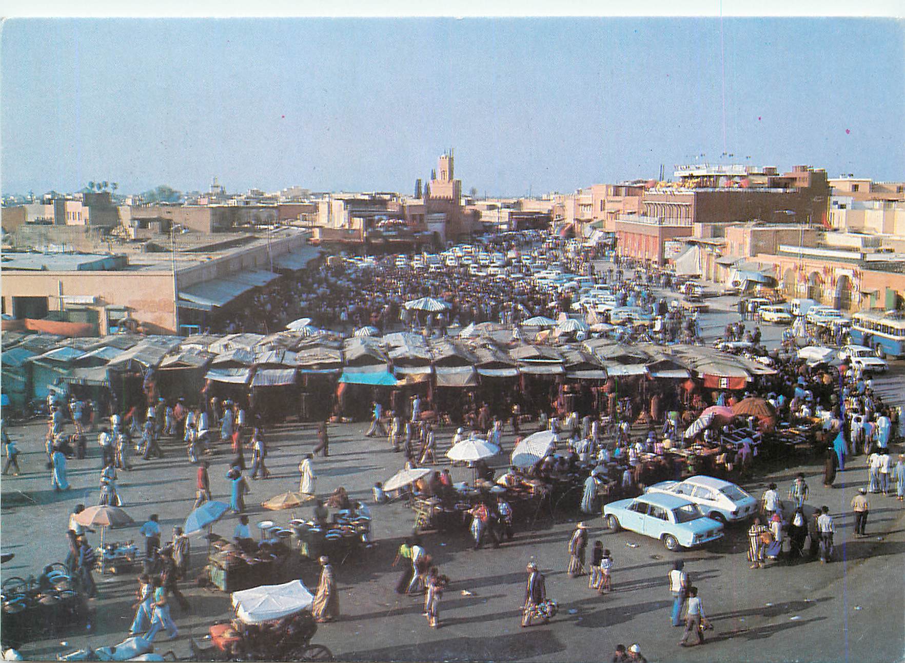 CPM Maroc Infini Marrakech Place Djemaa El Fna Depot Legal 1984