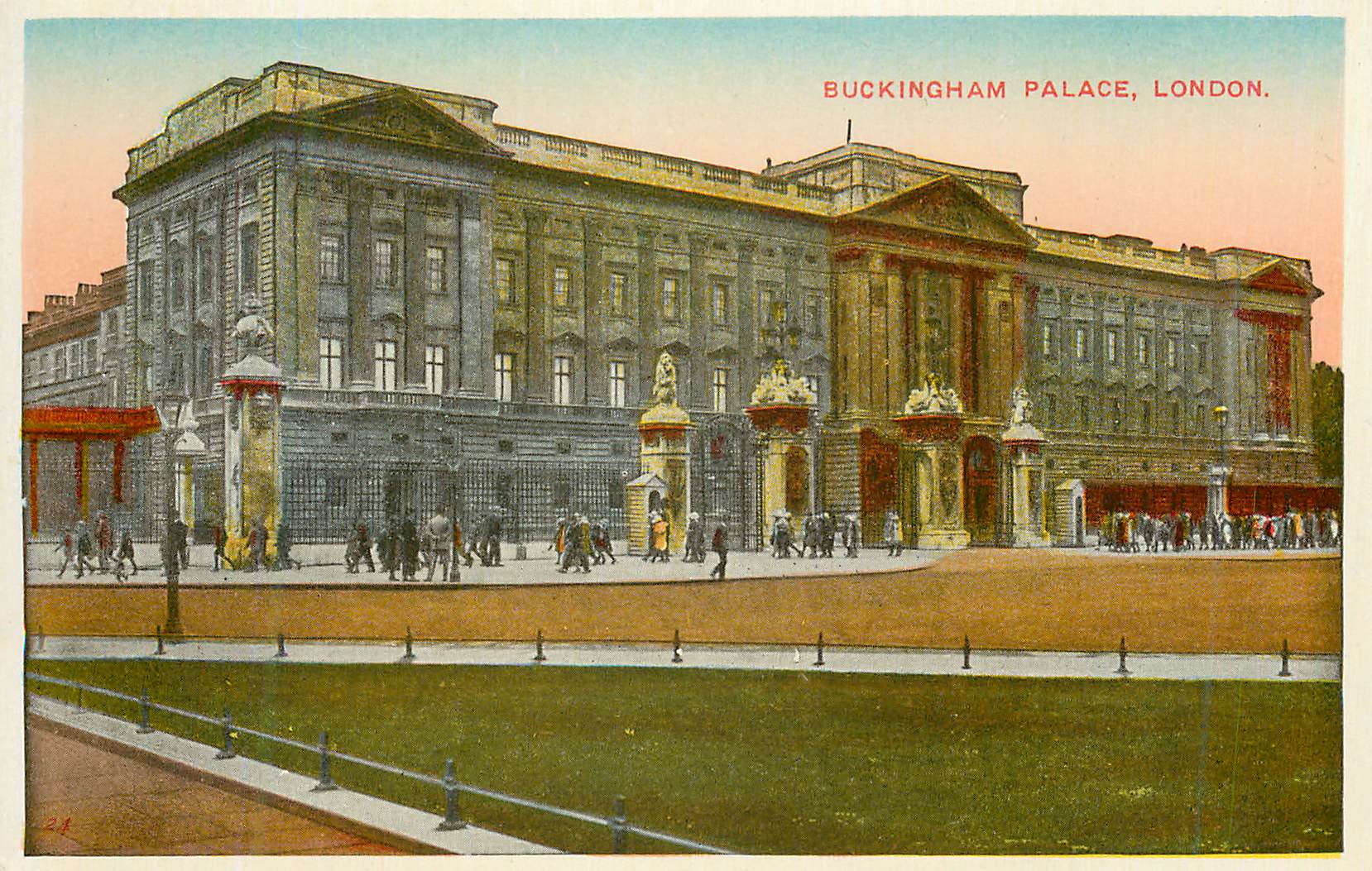 CPA Suckingham Palace London residence of the sovereign Derives its name from the Duke of Buckingham Who erected the man