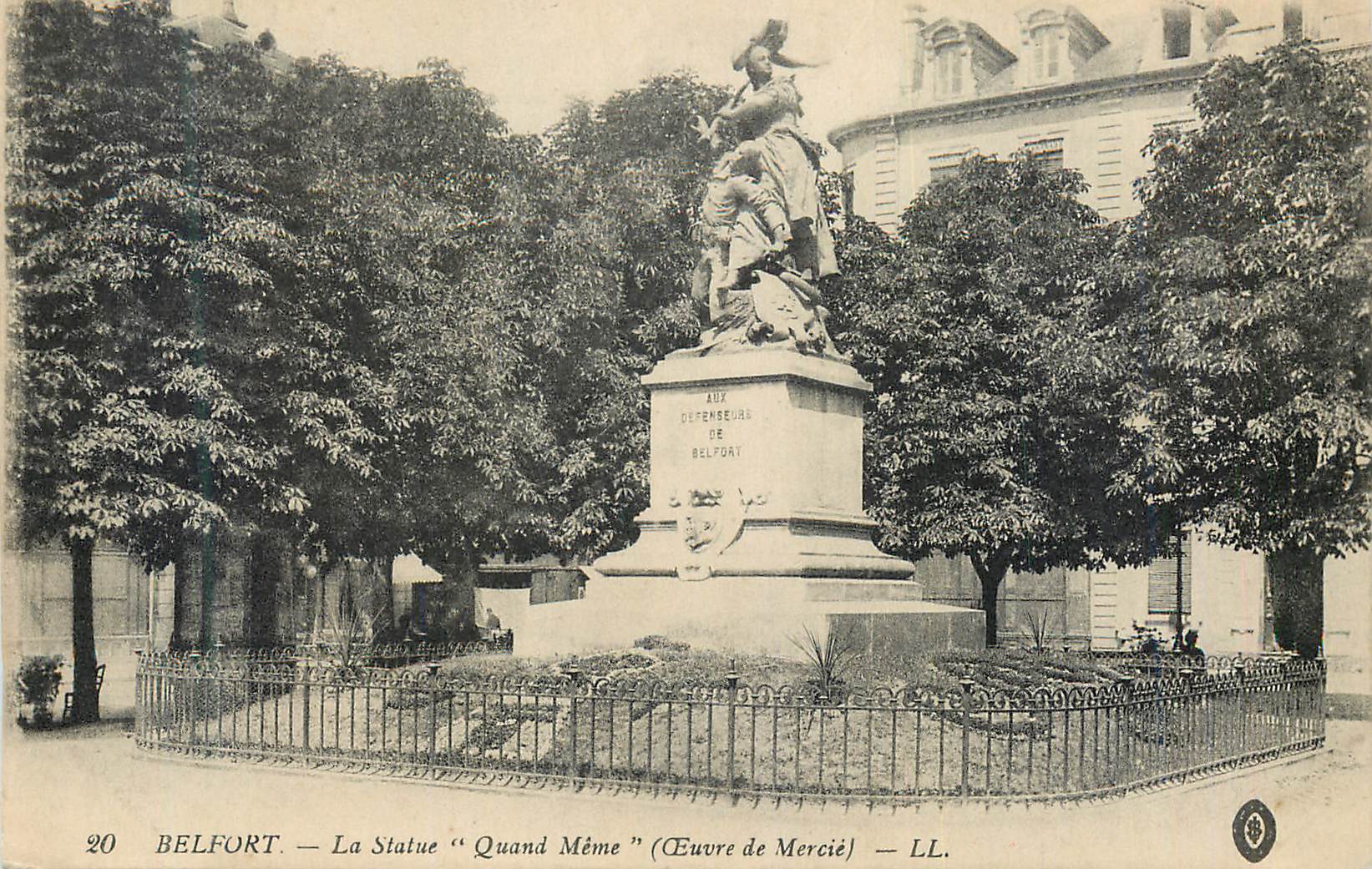CPA Belfort La statue Qaund Meme (Oeuvre de Mercie)