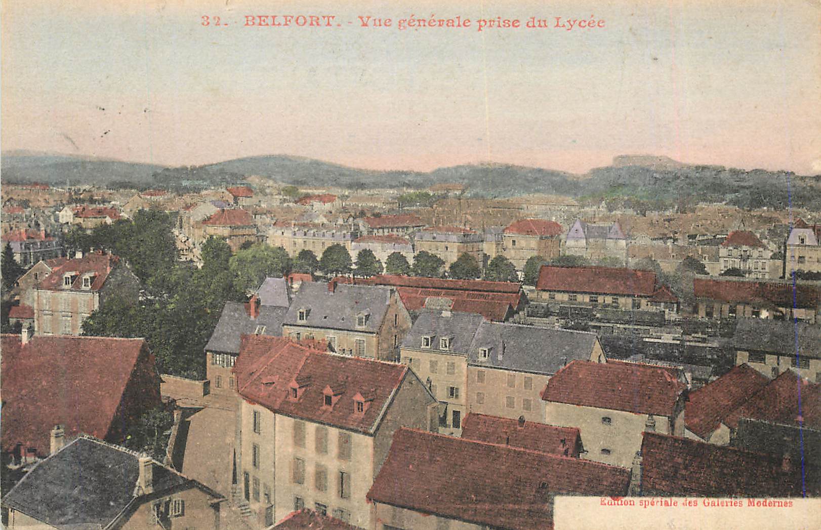 CPA Belfort Vue generale prise du Lycee