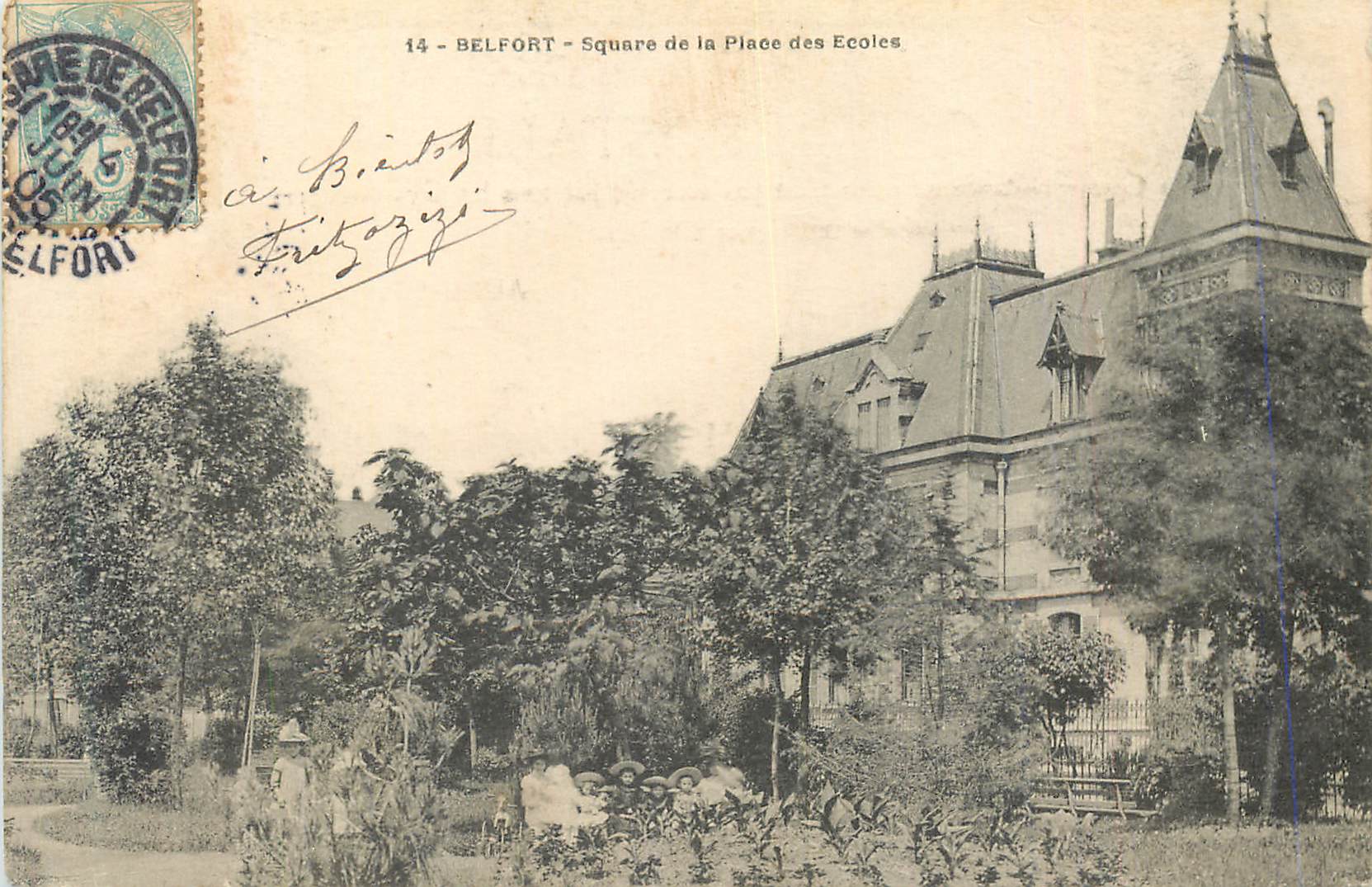 CPA Belfort Square de la Place des Ecoles