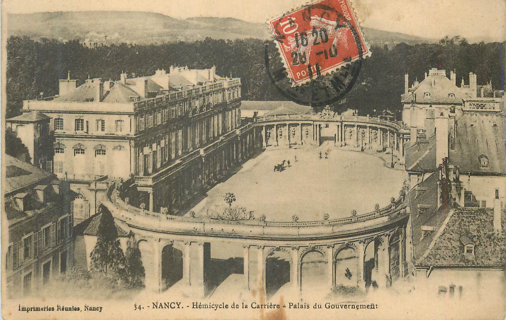CPA Nancy Hemicycle de la Carriere Palais du Gouvernement