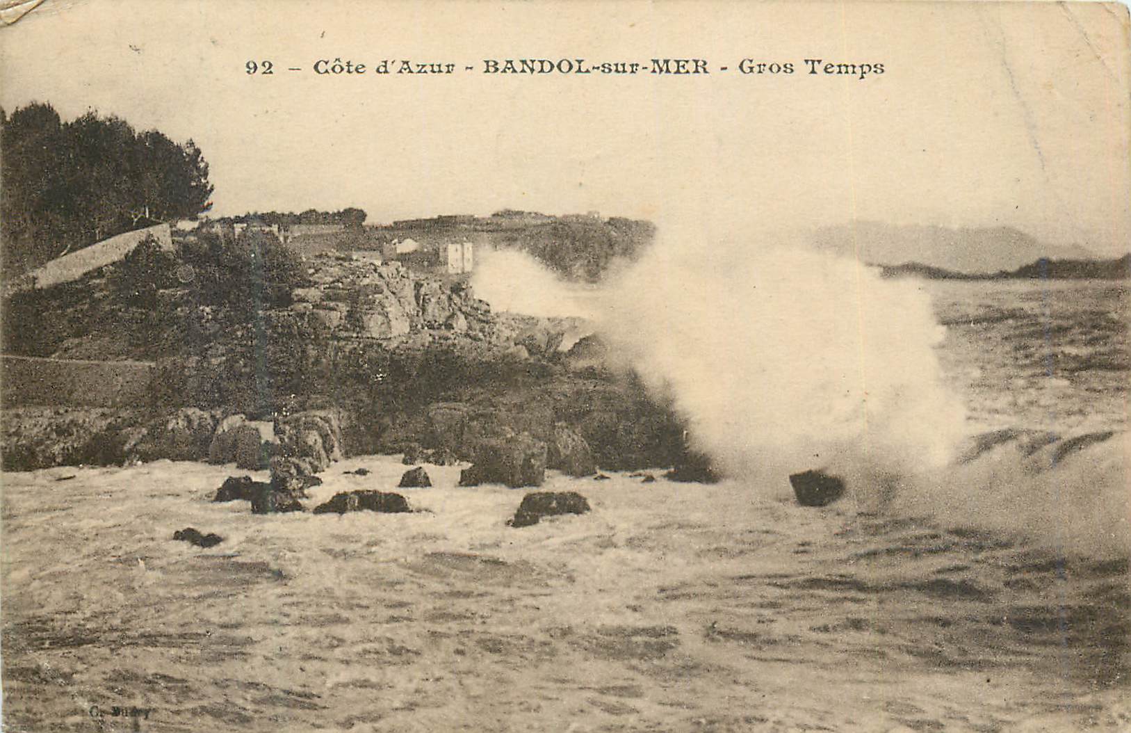 CPA Cote d'Azur Bandol sur Mer Gros Temps