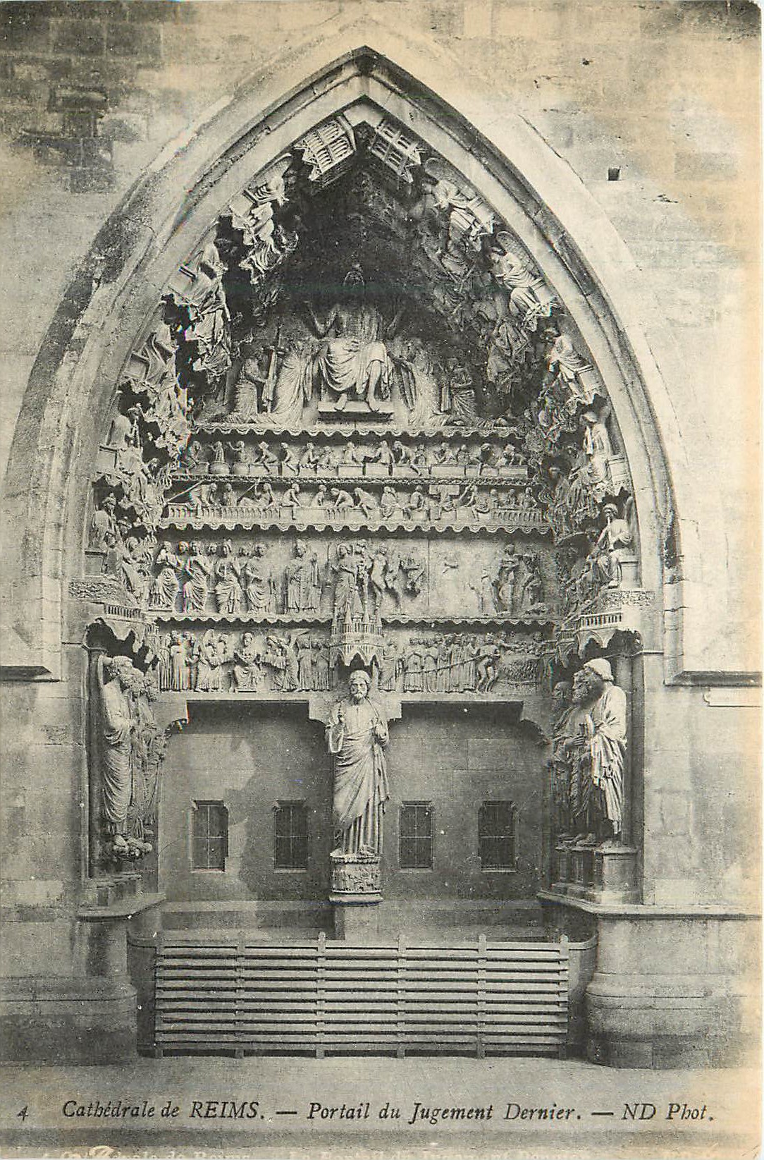 CPA Cathedrale de Reims Portail du Jugement Dernier