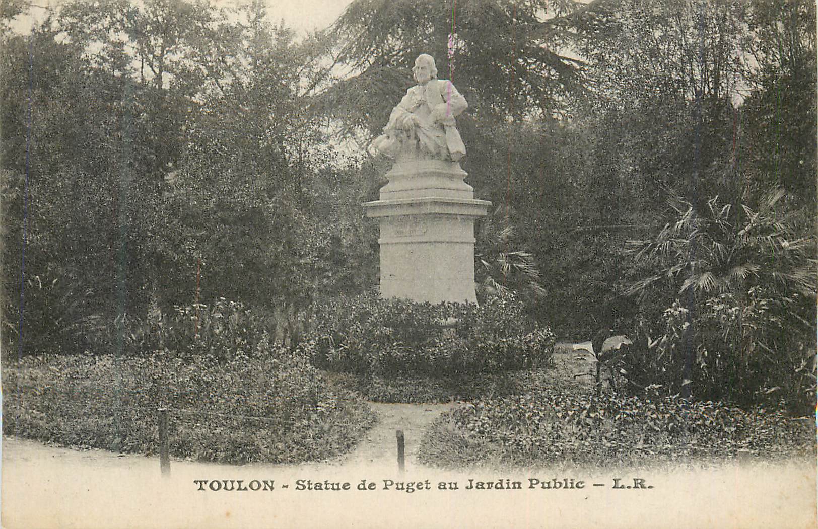 CPA Toulon Statue de Puget au Jardin Public