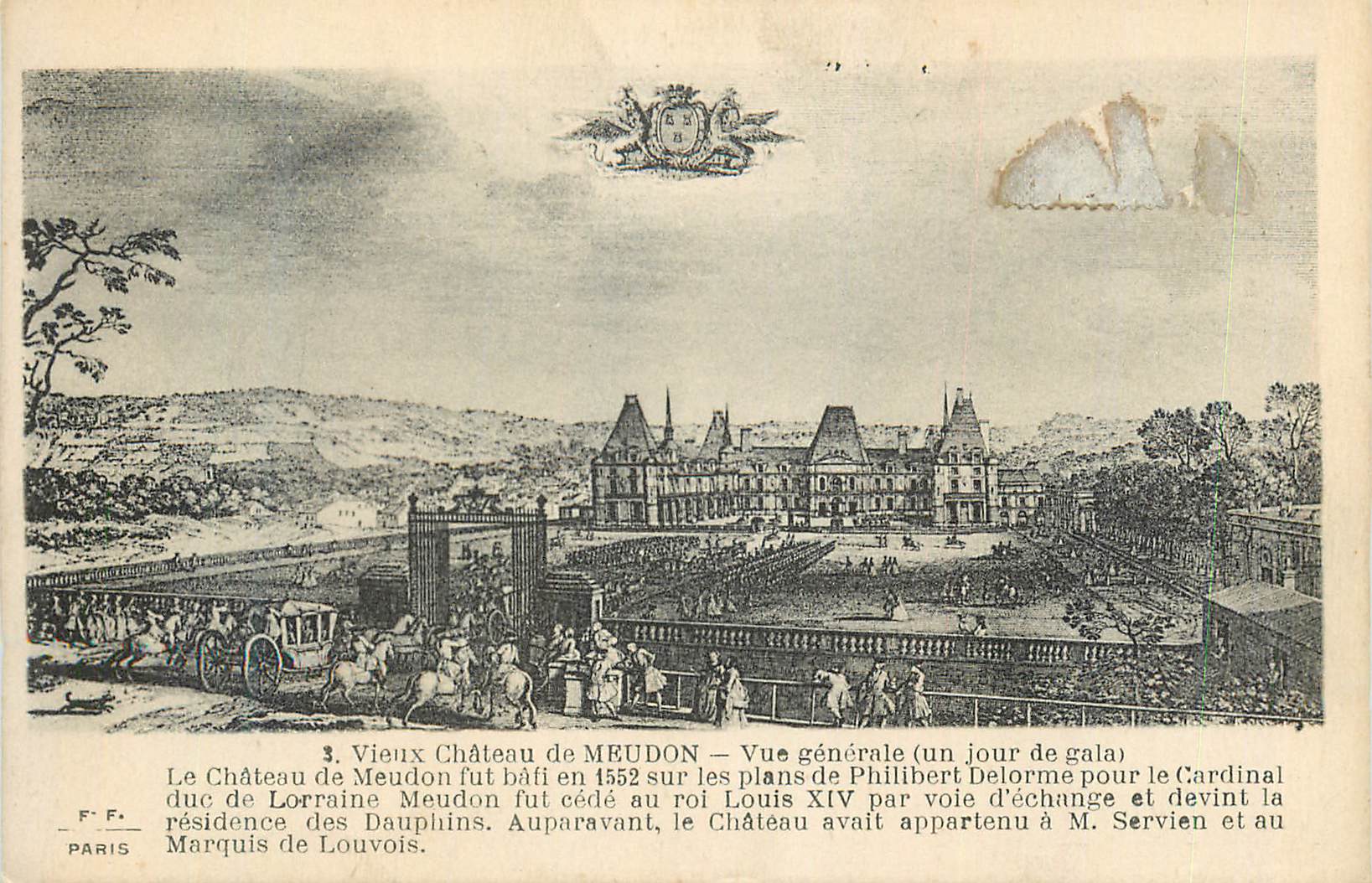 CPA Vieux Chateau de Meudon Vue generale (Un jour de gala)