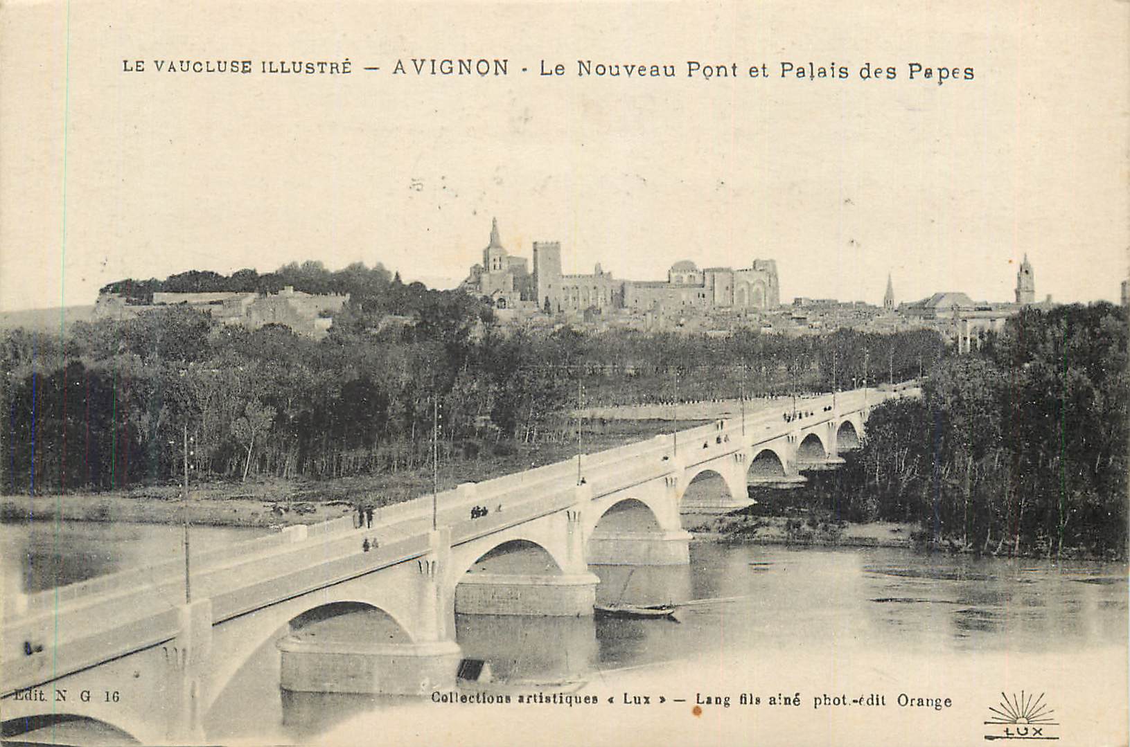 CPA Avignon Le Vaucluse illustre Le Nouveau Pont et Palais des Papes