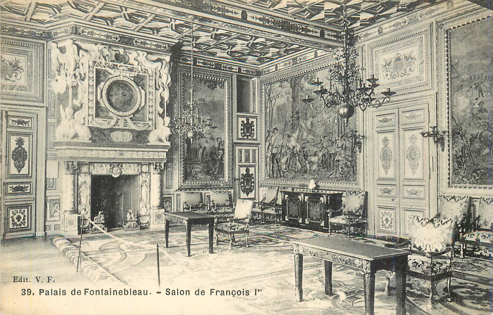 Schloss Fontainebleau — Salon de François Ier — Edit. V.F. n°39