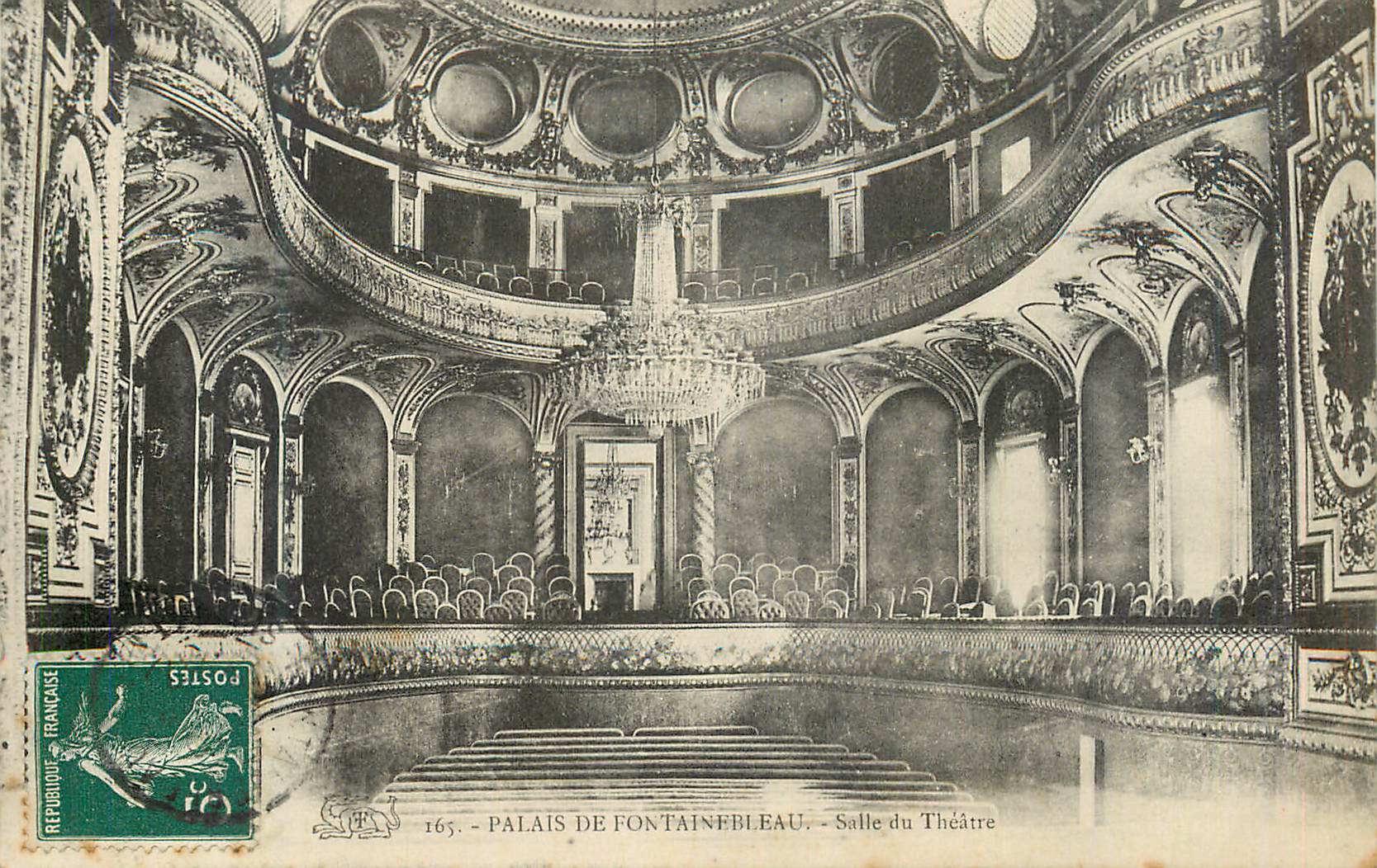 Palast von Fontainebleau — Saal des Theaters — unbekannter Verleger, Seriennummer 165