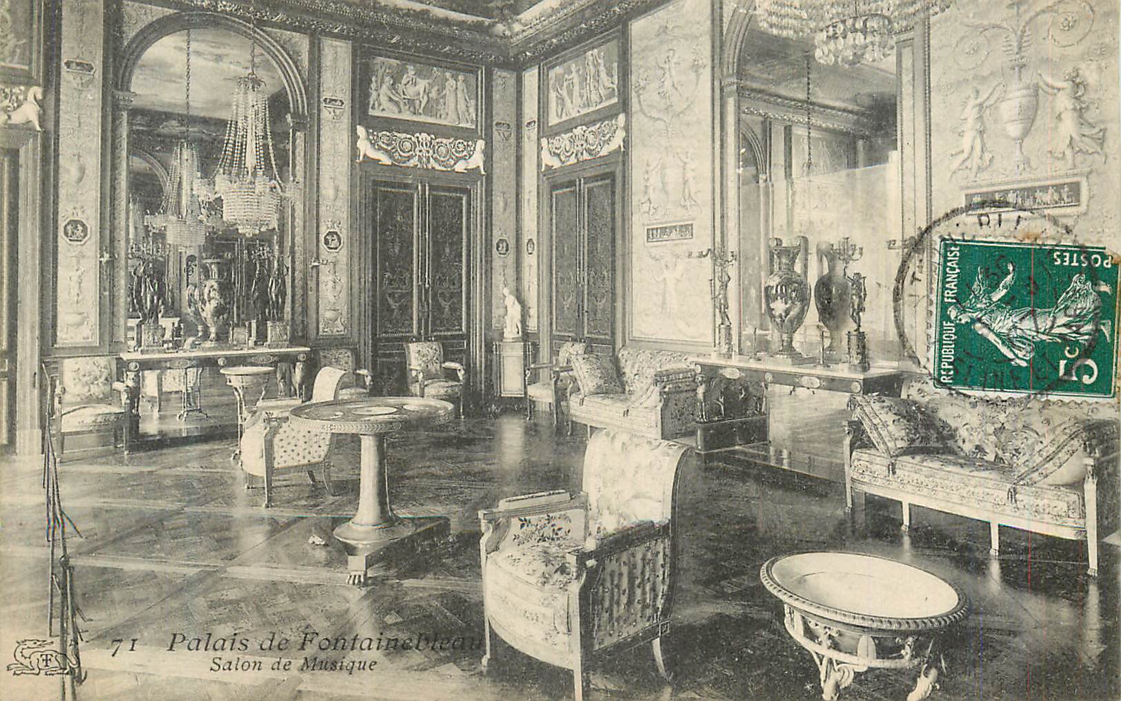 Palais de Fontainebleau — Salon de Musique — Éditeur T. F. n°71