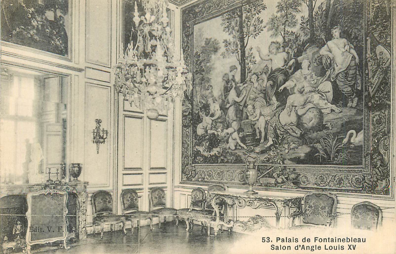 Palais de Fontainebleau — Salon d'Angle Louis XV — Edit. V. F. n° 53