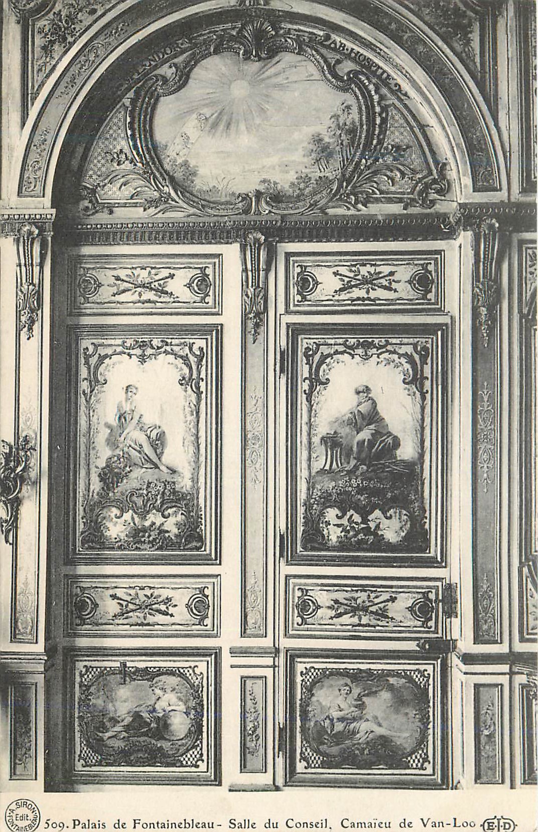 Schloss Fontainebleau - Ratssaal — Van-Loo Camaïeu — Ausgabe Siron, Nr. 509
