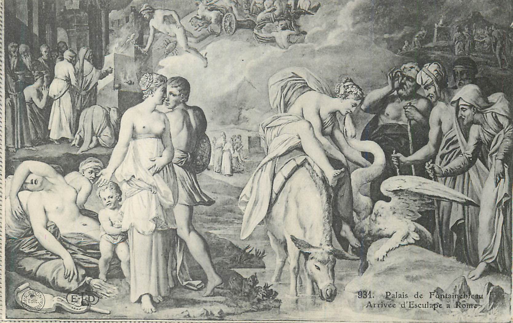 Arrivée d'Esculape à Rome — Palais de Fontainebleau — Édition E.D. n° 931