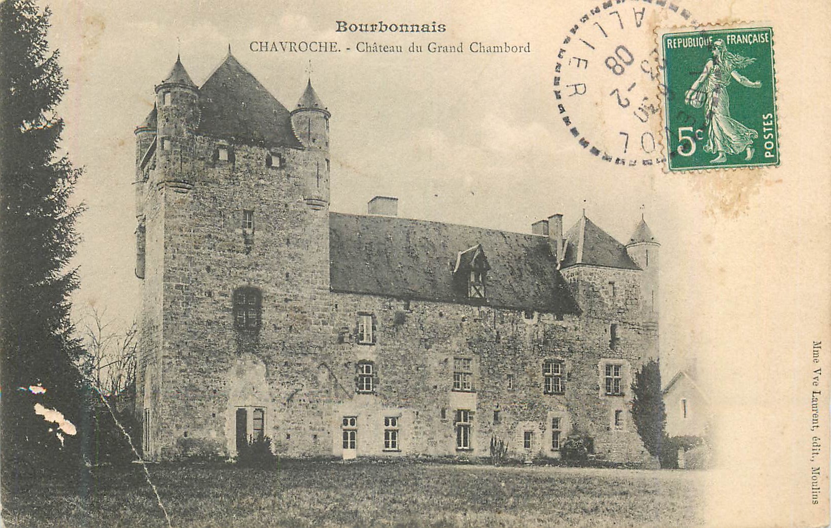 CPA Bourbonnais Chavroche Chateau du Grand Chambord