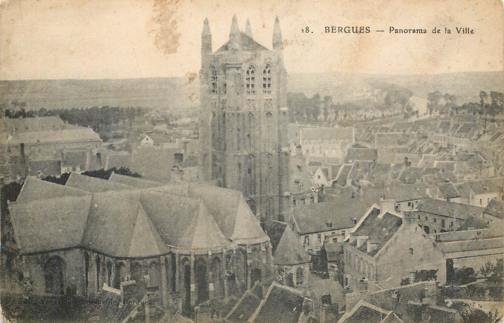 CPA Bergues Panorama de la Ville 