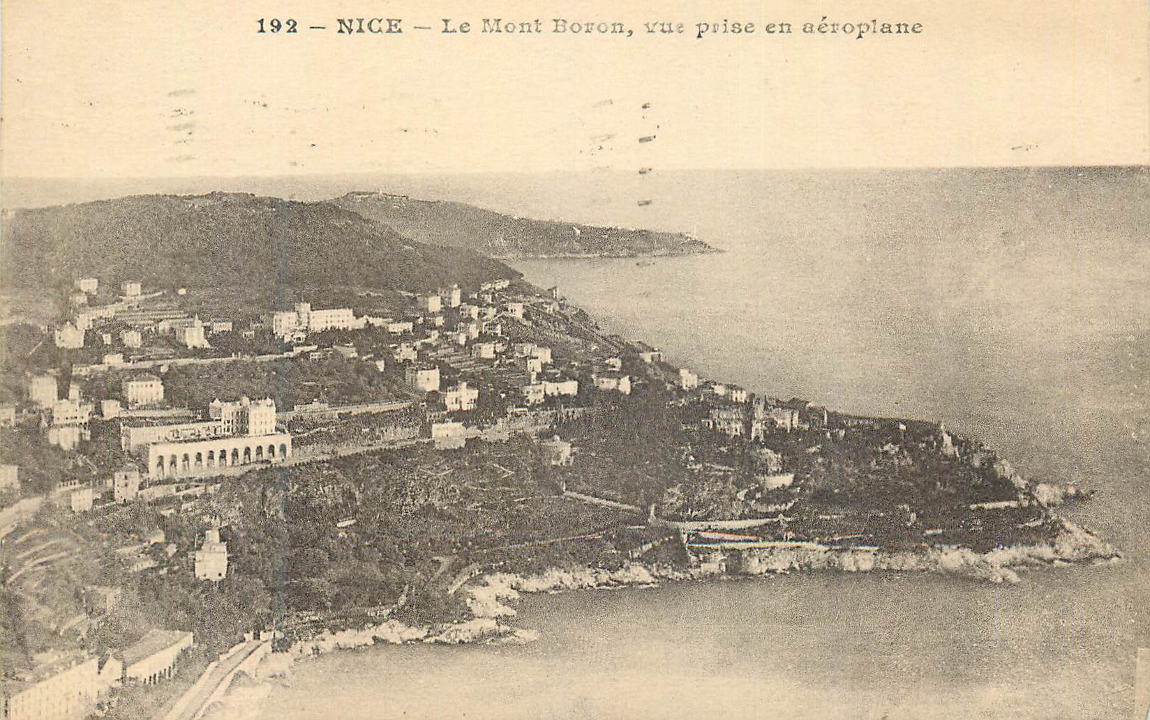CPA Nice Le Mont Boron vue prise en aeroplane