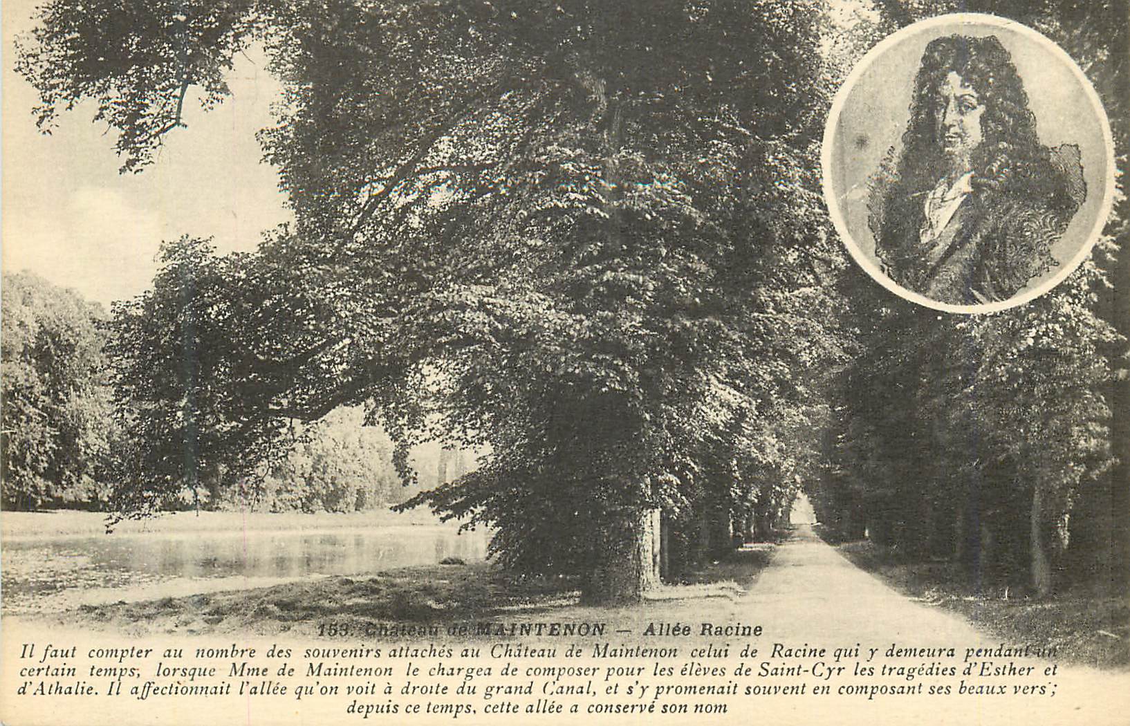 CPA Chateau de Maintenon Allee Racine Il faut compter au nombre des souvenir attaches au Chateau de Maintenon celui de R